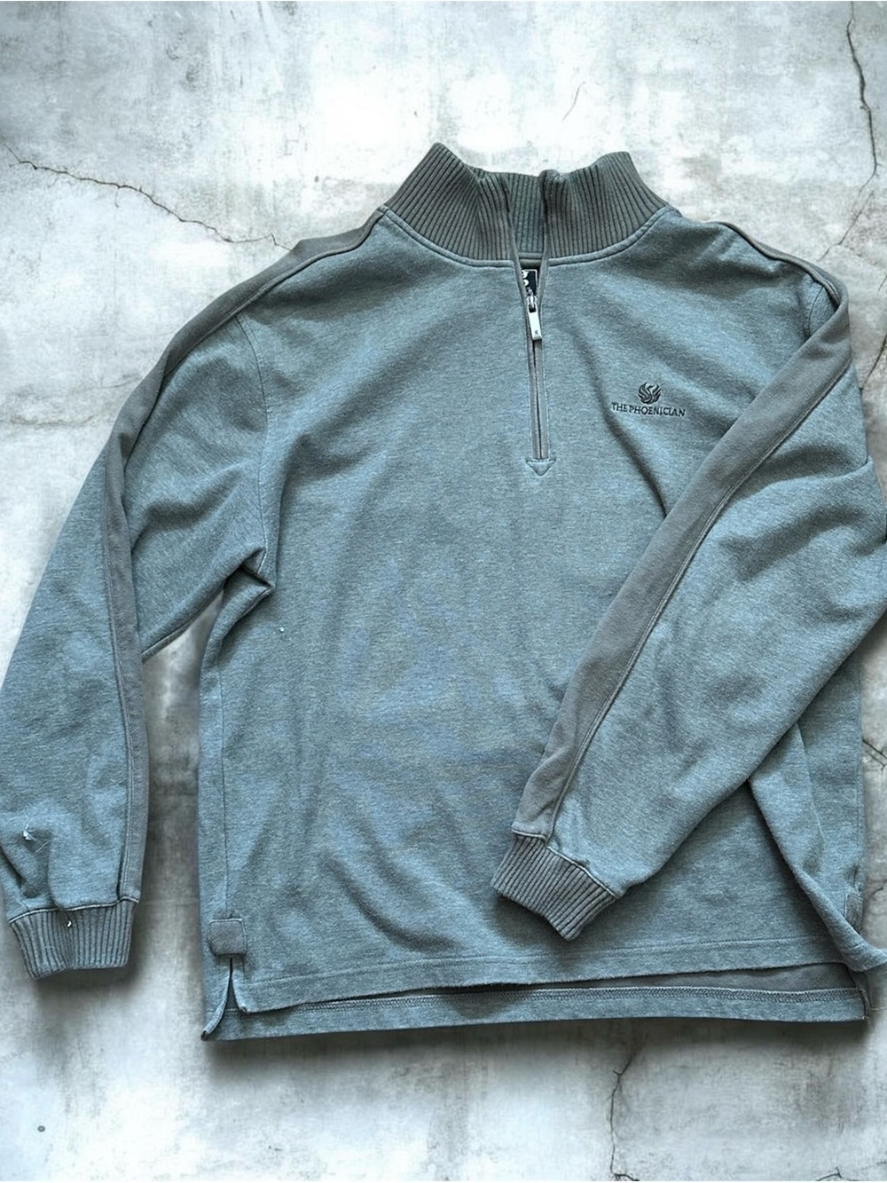 Tommy Bahama Men’s Half-Zip Pullover Sweater in Dusty Teal